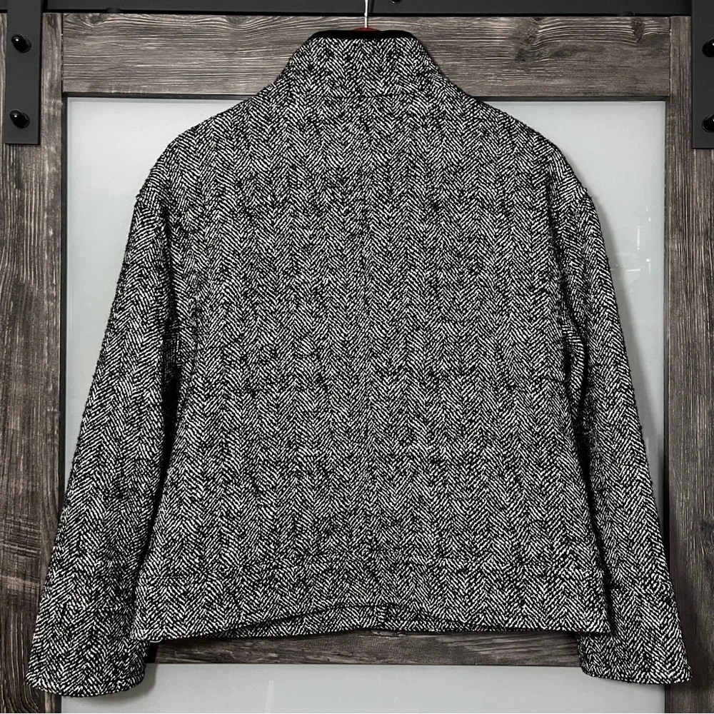 Talbots Boucle Herringbone Jacket Woven in Italy Women's MP Career Mob Wife - Picture 7 of 13